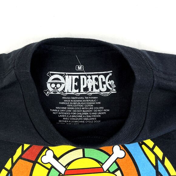 New One Piece Luffy Stained Glass Graphic T-Shirt Size Medium NWOT Cotton Anime - Picture 4 of 6